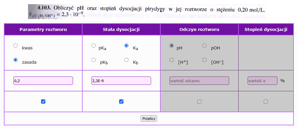 przykład rozwiązania zadania