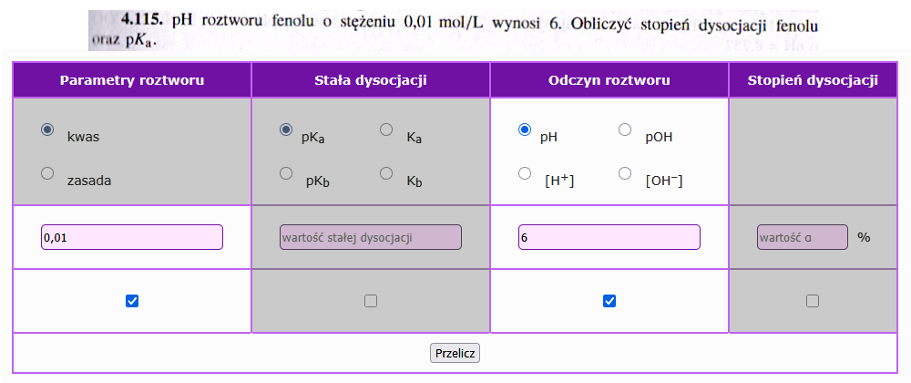 przykład rozwiązania zadania