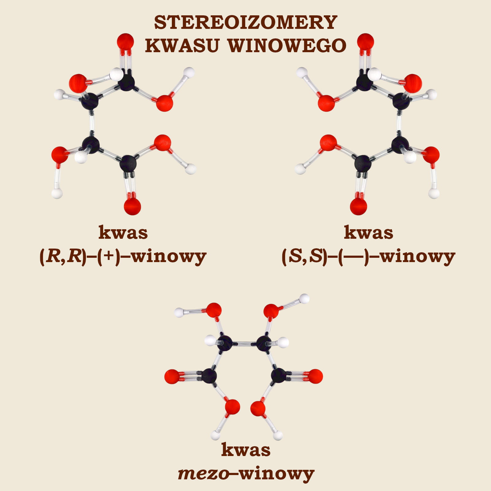 Stereoizomery kwasu winowego Stereoizomery kwasu winowego